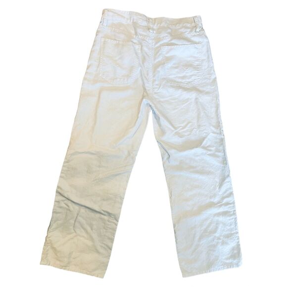 Hudson Jeans Rosie High Rise Wide Leg Crop Pant, Linen Blend, White, Sz 27 - Picture 4 of 4